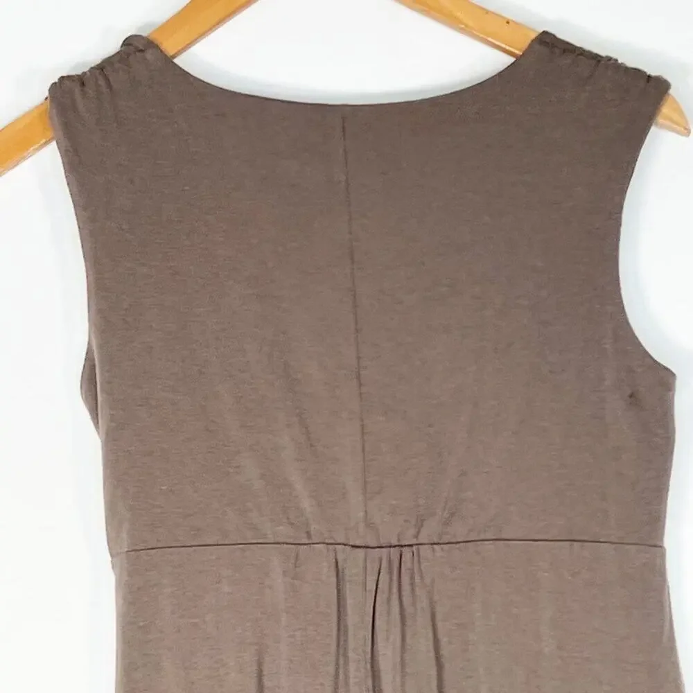 Athleta Brown Sleeveless Wrap-Style Mini Dress - Picture 7 of 10